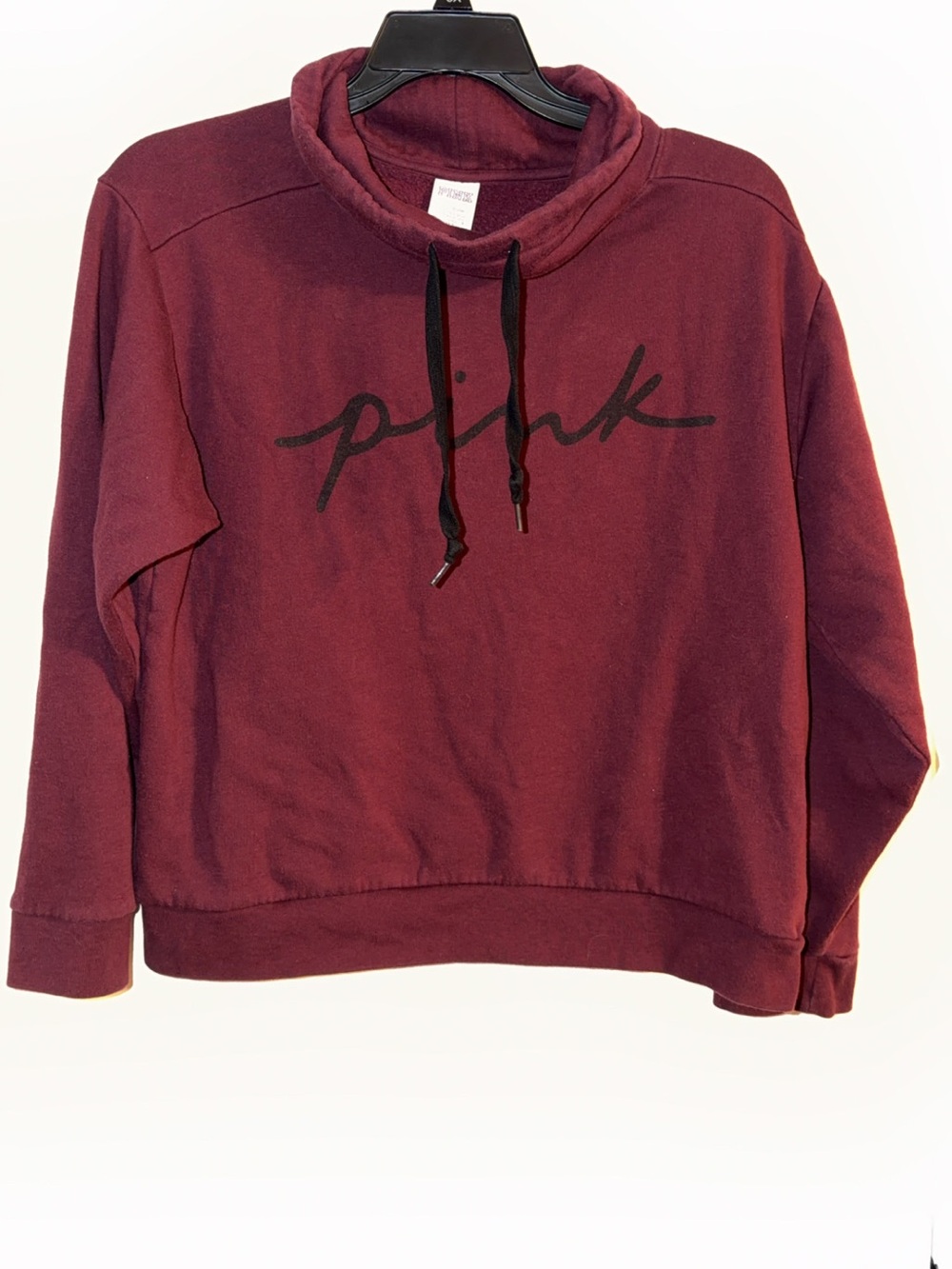 PINK Victoria's Secret Maroon Cozy Funnel-Neck Sweatshirt